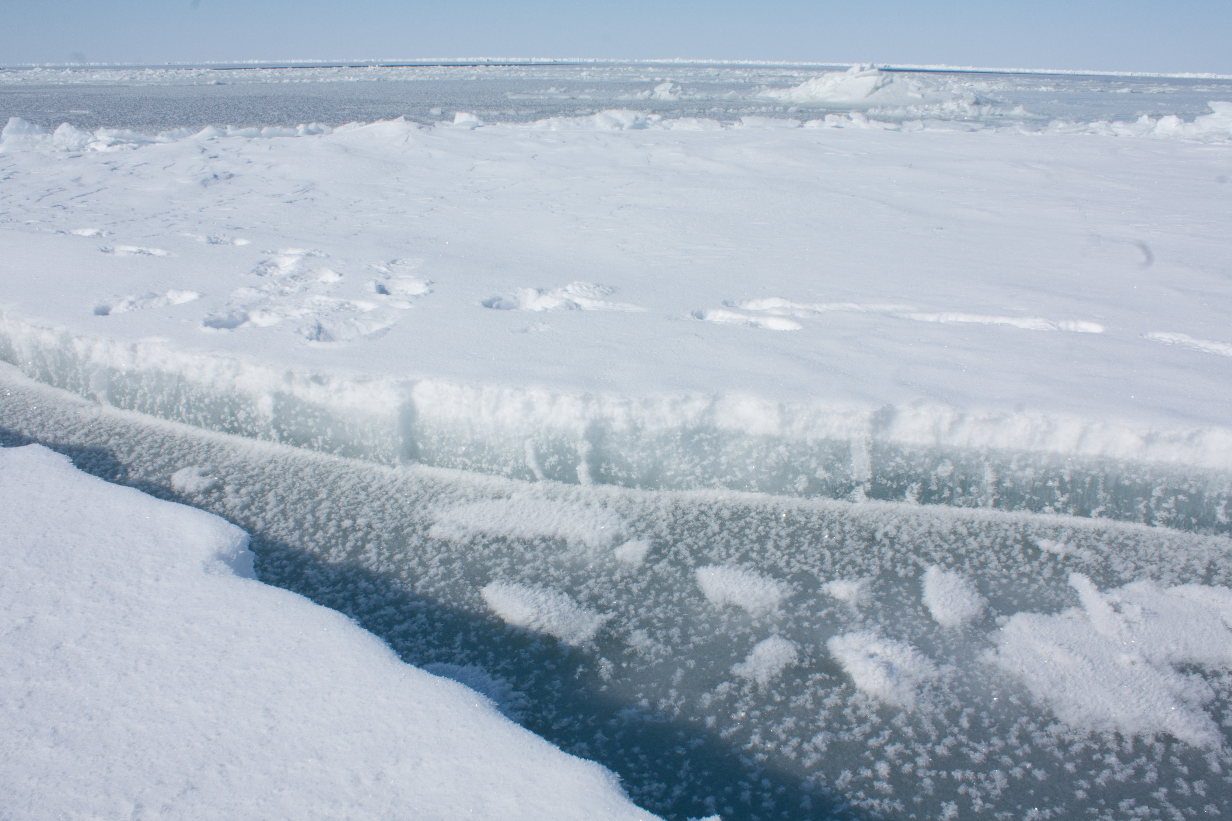 Breaking ice in the hot sun…